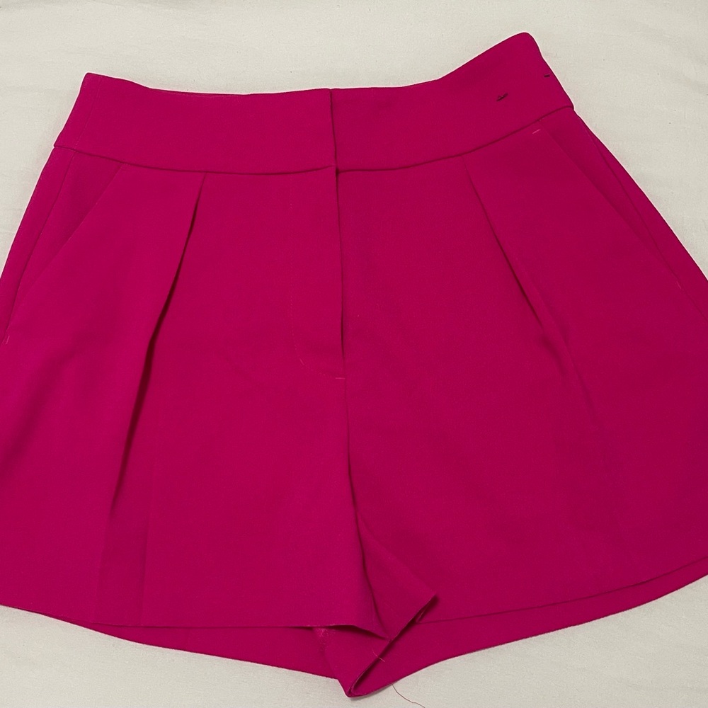 Express High Waist Fuchsia Shorts